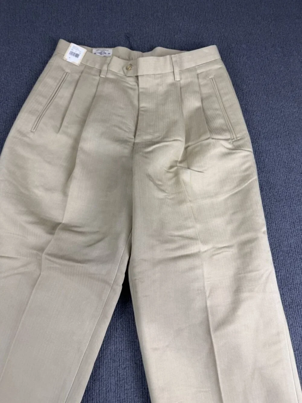 Cherokee Mens Camel Pleated Dress Pants 34x32 NWT